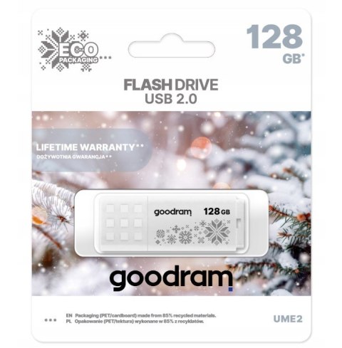 Pendrive GOODRAM UME2 128GB USB 2.0 Winter śnieżnobiały