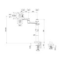 Ramię do monitora Neomounts DS60-425BL1 27 cali ruchome z regulacją