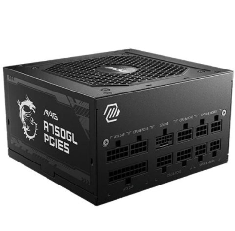 Zasilacz MSI MAG A750GL PCIE5 750W 80PLUS GOLD modularny ATX 3.0