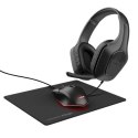 Zestaw GXT 790 3-in-1 Gaming słuchawki mysz podkładka czarny