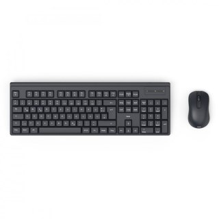 Zestaw klawiatura i mysz Hama WKM-100 bezprzewodowy czarny ergonomicznym designem