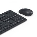 Zestaw klawiatura i mysz Hama WKM-100 bezprzewodowy czarny ergonomicznym designem
