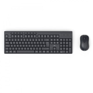 Zestaw klawiatura i mysz Hama WKM-200 bezprzewodowy czarny ergonomiczny