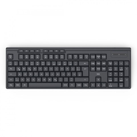 Zestaw klawiatura i mysz Hama WKM-200 bezprzewodowy czarny ergonomiczny