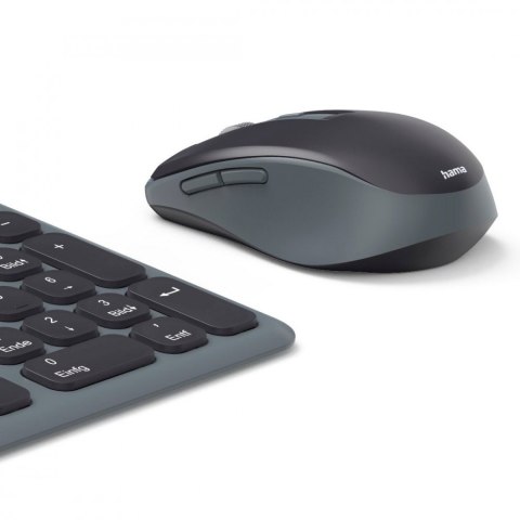 Zestaw klawiatura i mysz Hama WKM-550 bezprzewodowy cichy biurowy