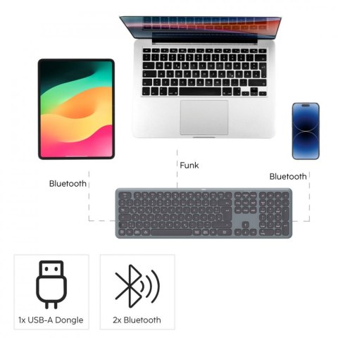 Zestaw klawiatura i mysz Hama WKM-550 bezprzewodowy cichy biurowy