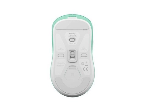 Mysz Natec Fury TANTO T4 RGB bezprzewodowa miętowa 12000 DPI