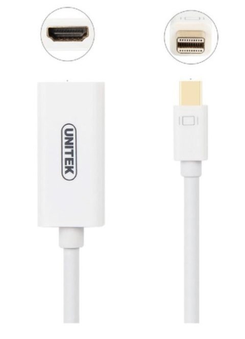 Adapter Unitek mini DisplayPort HDMI 4K Y-6331 uniwersalny 20 cm
