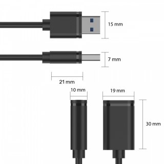 Przedłużacz USB 2.0 Unitek AM-AF 0.5m czarny szybki 480Mb