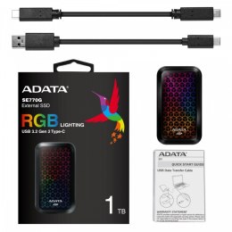 Dysk SSD ADATA SE770 1TB USB-C RGB wydajny zewnętrzny
