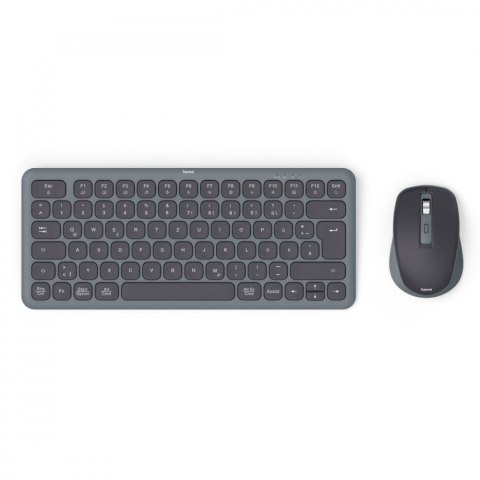 Hama Zestaw klawiatura i mysz WKM-500 bezprzewodowy cichy ergonomiczny