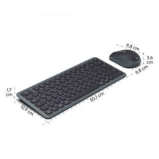 Hama Zestaw klawiatura i mysz WKM-500 bezprzewodowy cichy ergonomiczny