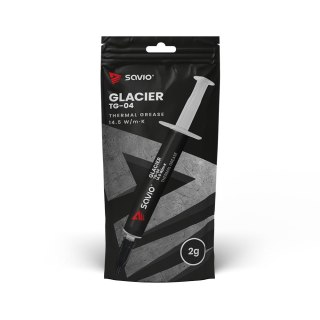 Pasta termoprzewodząca Savio GLACIER 14,5W/mK 2g TG-04 bezpieczna i wydajna