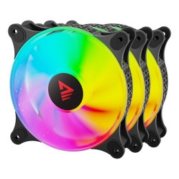 Wentylator Savio BLAST FAN SET 3 x 120mm ARGB z kontrolą RGB