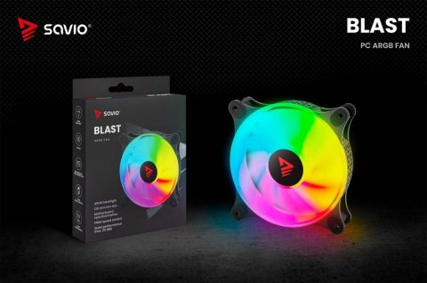 Wentylator Savio BLAST FAN SET 3 x 120mm ARGB z kontrolą RGB