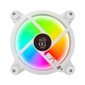 Wentylator Savio FAN-01 White 120mm ARGB z kontrolerem i pilotem 4-pack