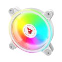 Wentylator Savio FAN-01 White 120mm ARGB z kontrolerem i pilotem 4-pack