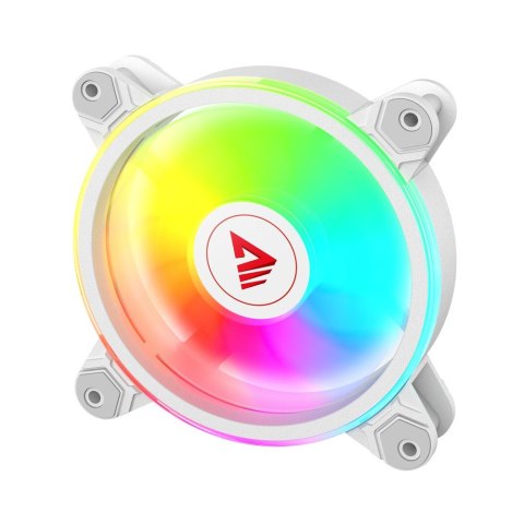 Wentylator Savio FAN-01 White 120mm ARGB z kontrolerem i pilotem 4-pack