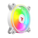 Wentylator Savio FAN-01 White 120mm ARGB z kontrolerem i pilotem 4-pack