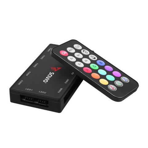 Wentylator Savio FAN-01 White 120mm ARGB z kontrolerem i pilotem 4-pack