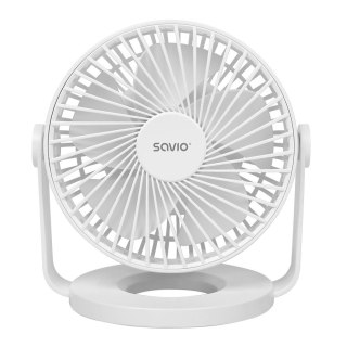 Wentylator biurkowy USB AD-01 White Savio cichy przenośny z regulacją