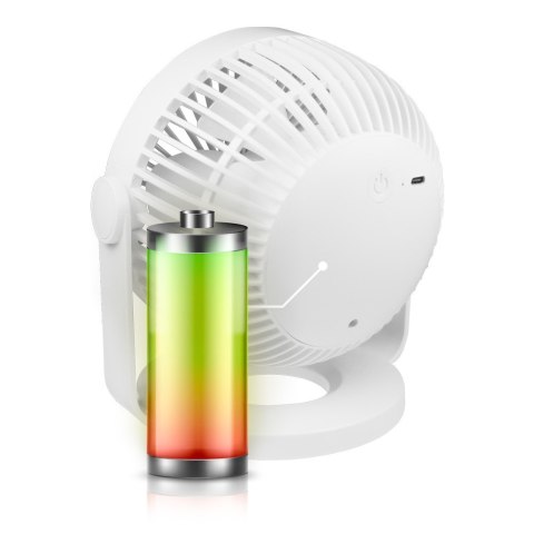 Wentylator biurkowy USB AD-01 White Savio cichy przenośny z regulacją