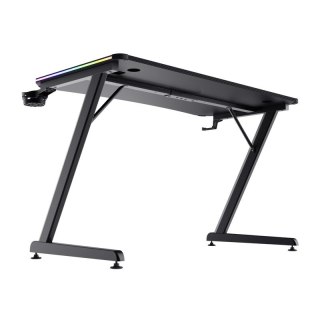 Biurko Trust GXT 709 Luminus RGB czarne gamingowe z oświetleniem