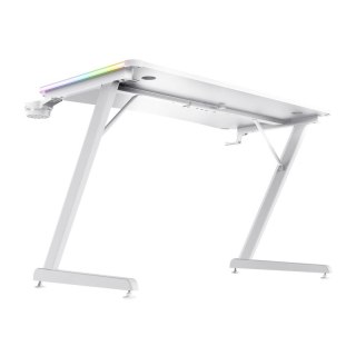 Biurko Trust GXT 709W Luminus RGB białe rozświetlające do gry