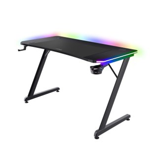 Biurko gamingowe Trust GXT 710 Luminus Pro RGB przestronne czarne