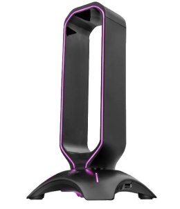 Stojak na słuchawki Trust Cintar z USB LED czarny do biurka