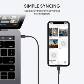 Kabel AUKEY CB-CL02 Lightning USB C nylonowy 1.2m MFi szybki