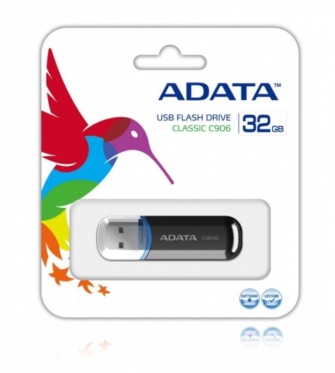 Pendrive Adata DashDrive Classic C906 32GB USB 2.0 czarny kompaktowy