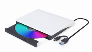 Gembird DVD-USB-03-BW zewnętrzny napęd DVD USB 3.1 kompaktowy czarno-biały