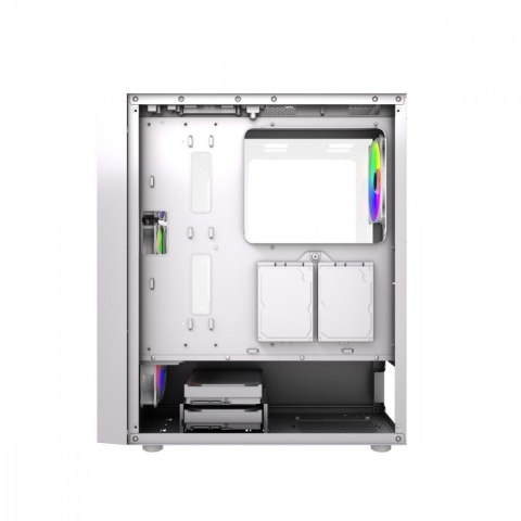 Obudowa Gembird Fornax 4300 Midi Tower ATX biała z podświetleniem ARGB