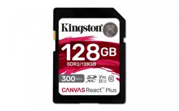 Karta pamięci Kingston SD 128GB Canvas React Plus 300MBs 260MBs UHS-II U3