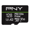 PNY Karta pamięci microSDXC Elite Prime 128GB szybka z adapterem i czytnikiem USB