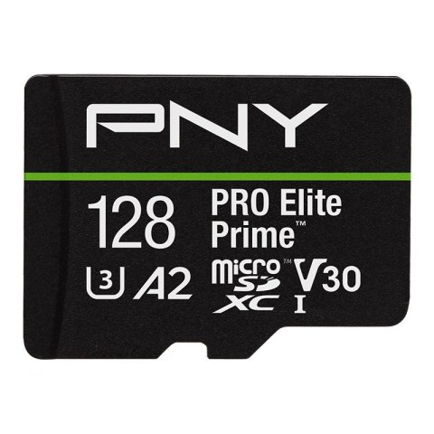 PNY Karta pamięci microSDXC Elite Prime 128GB szybka z adapterem i czytnikiem USB