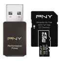 PNY Karta pamięci microSDXC Elite Prime 128GB szybka z adapterem i czytnikiem USB