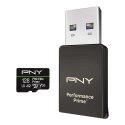 PNY Karta pamięci microSDXC Elite Prime 128GB szybka z adapterem i czytnikiem USB