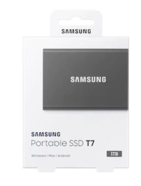 Dysk SSD Samsung T7 1TB USB3.2 GEN.2 super szybki przenośny szary