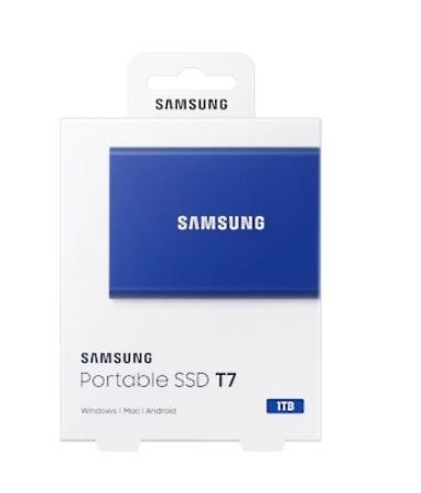 Dysk SSD Samsung Portable T7 1TB USB 3.2 szybki lekki niebieski
