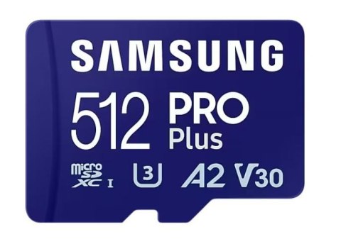Karta pamięci microSD Samsung PRO+ 512GB z adapterem szybka i wydajna