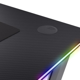 Biurko gamingowe Trust GXT 710 Luminus Pro RGB przestronne czarne