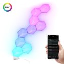 Panele dodatkowe Trust GXT903 VYBZ LED HEXAGON 3 sztuki RGB dekoracyjne