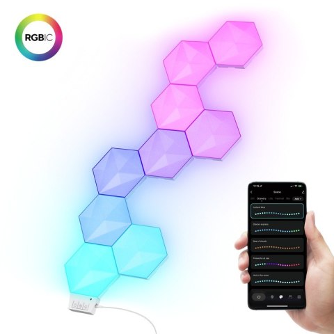 Panele dodatkowe Trust GXT903 VYBZ LED HEXAGON 3 sztuki RGB dekoracyjne