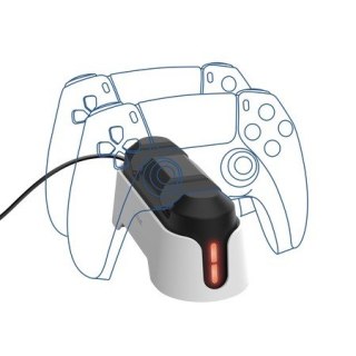 Trust Stacja ładująca GXT228 2xPAD PS5 podwójna czarno-biała