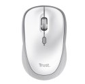 Trust Zestaw klawiatura mysz Ody II bezprzewodowa biała cicha komfortowa