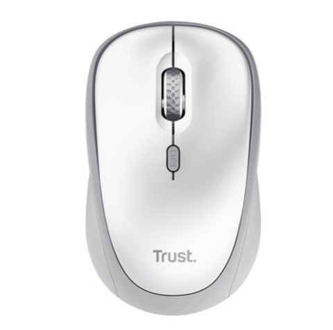 Trust Zestaw klawiatura mysz Ody II bezprzewodowa biała cicha komfortowa