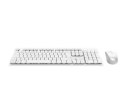 Trust Zestaw klawiatura mysz Ody II bezprzewodowa biała cicha komfortowa