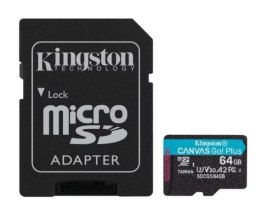 Kingston Karta pamięci microSD 64GB Canvas Go Plus 170MB/s U3 V30